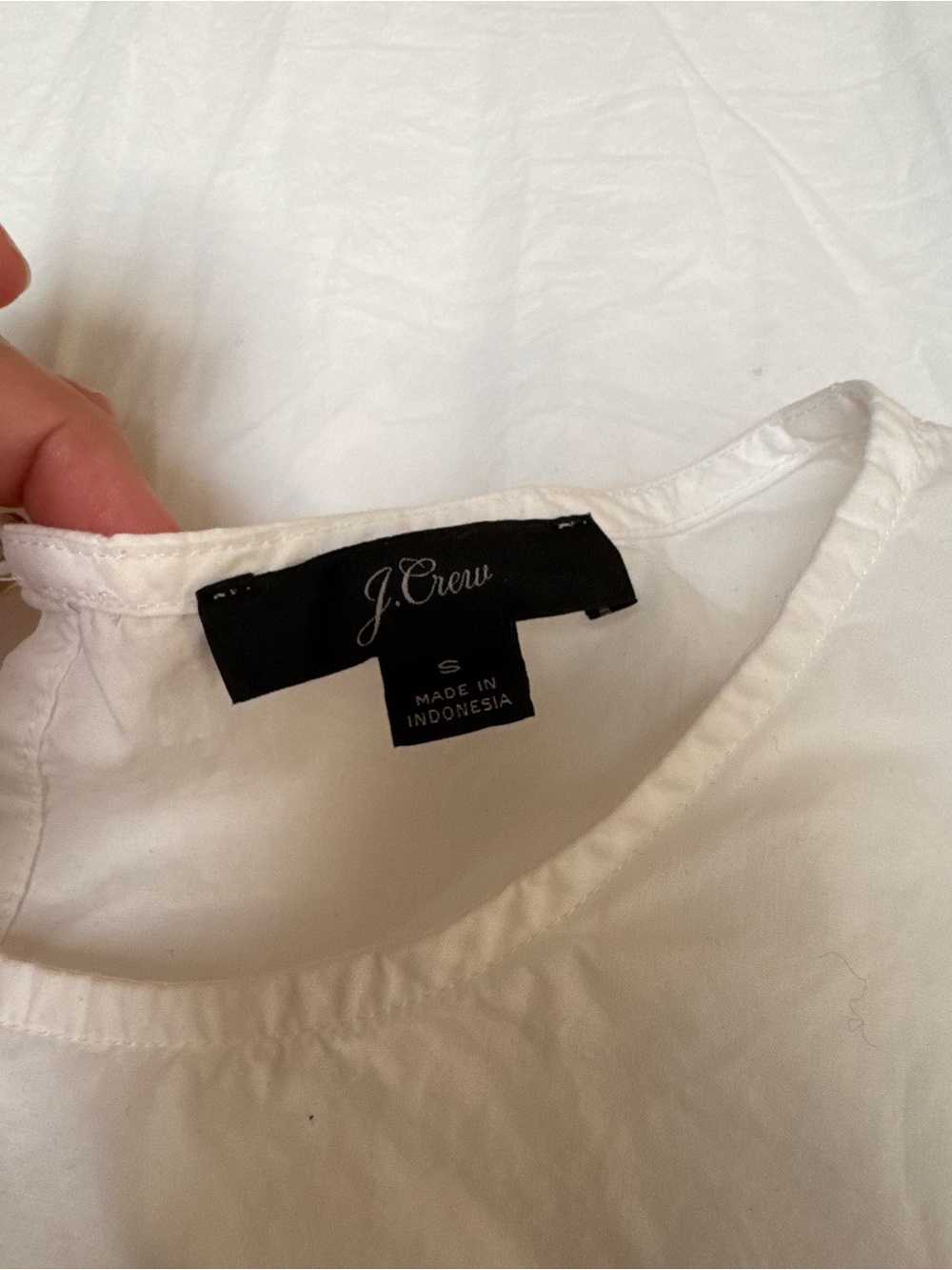 J. Crew White Puff-Sleeve Cotton Blouse - Picture 2 of 4